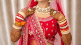 Traditional bridal elegance in red
